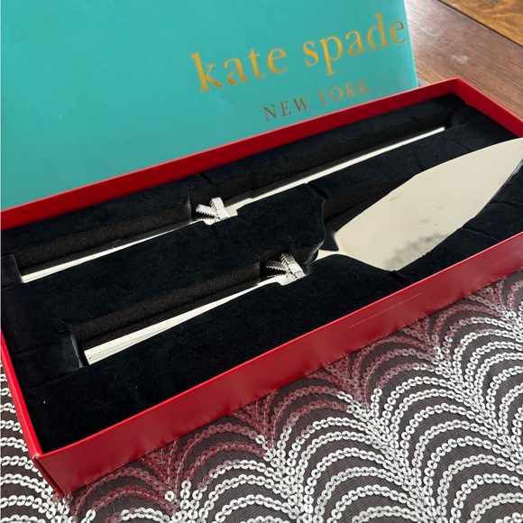 Kate Spade by Lenox Silver Cake Knife and Server
